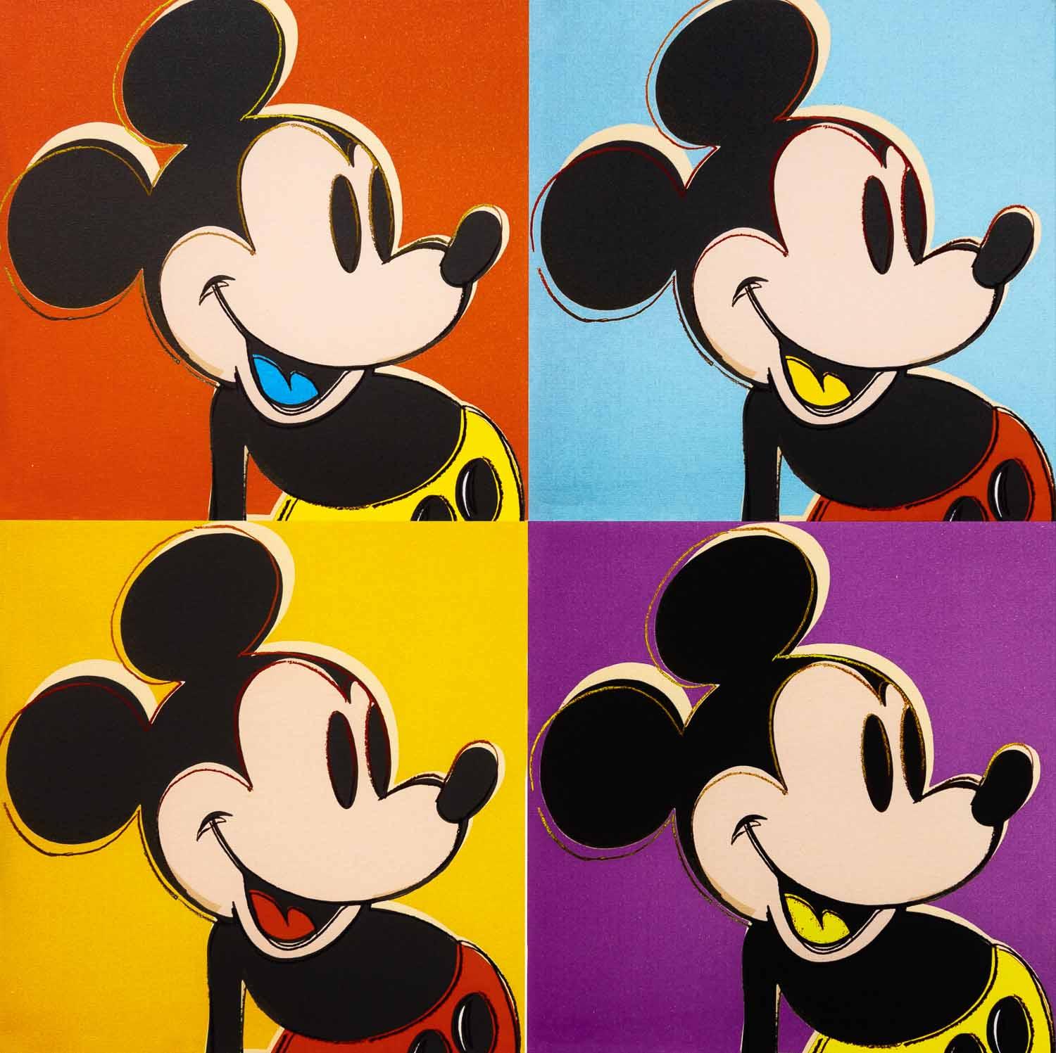 Det rent kode ANDY WARHOL (1928-1987) (AFTER)"Mickey Mouse, 1986"Decorative Giclee Print  on canvas after the original.Artwork is stretched and ready to hang.80cm x  80cm